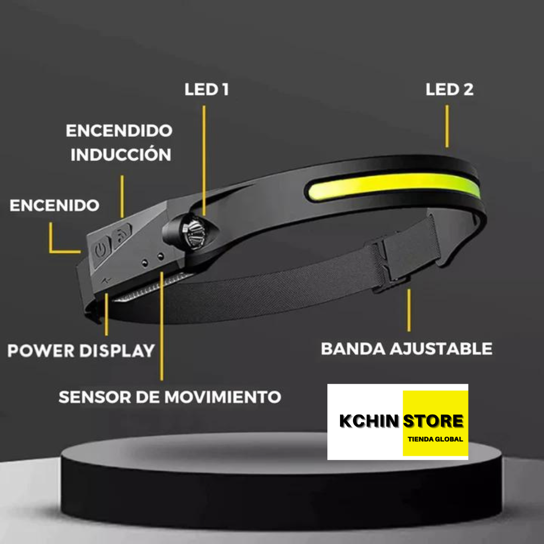 LINTERNA FRONTAL HEADPRO® - SENSOR MANOS LIBRES