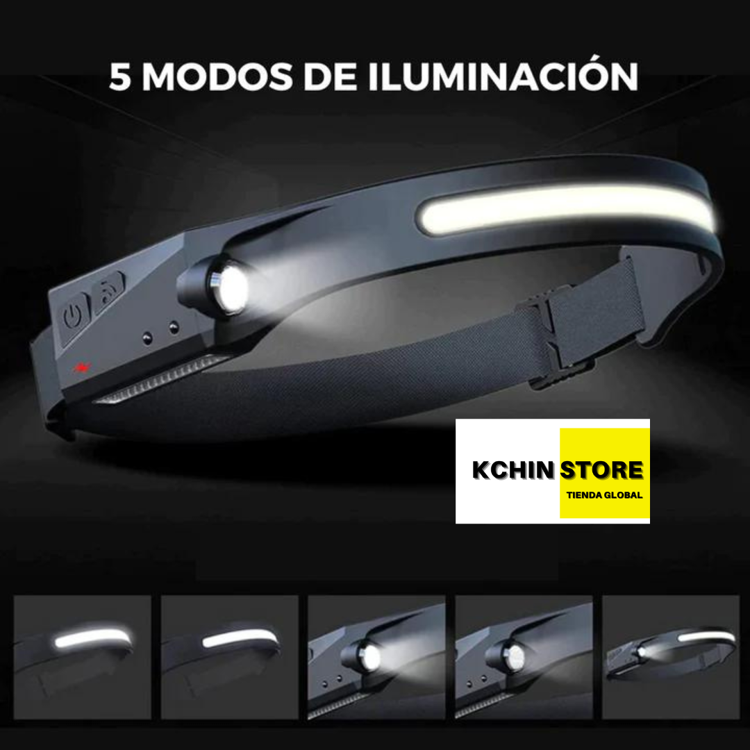 LINTERNA FRONTAL HEADPRO® - SENSOR MANOS LIBRES