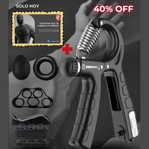 ⚫️ AnteGrip™ | Kit Premium x5 Ejercitadores + Rutina para antebrazos y Rutina Facial lookmaxing 💀