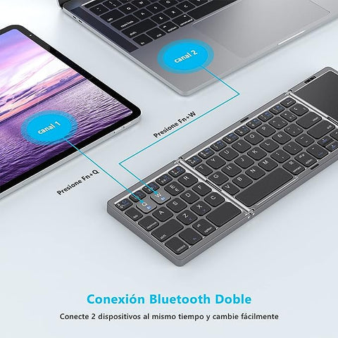 TECLADO INALAMBRICO PORTATIL PLEGABLE