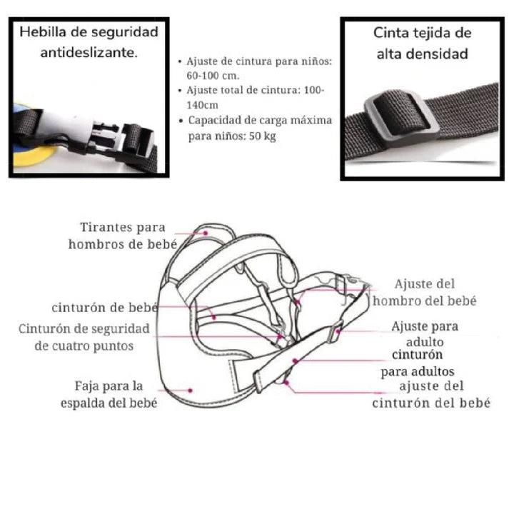 ARNÉS DE SEGURIDAD PARA BEBÉ - CINTURÓN DE SEGURIDAD BEBÉ